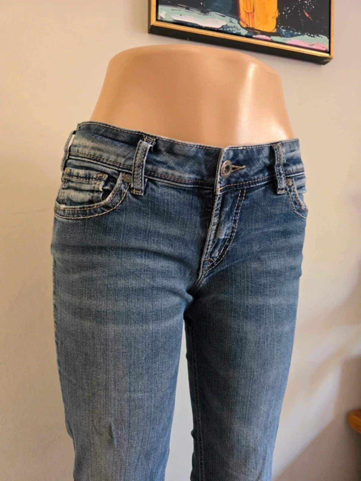 Silver Jeans Mid Rise Slim Bootcut Jeans UK Size 12