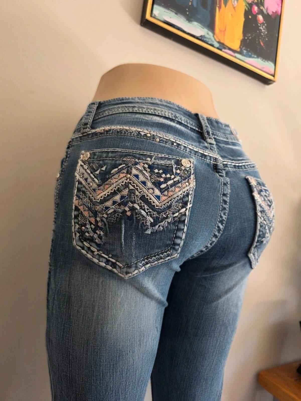 Vintage Y2K Grace in LA Mid Rise Bootcut Jeans UK Size 6 Tall