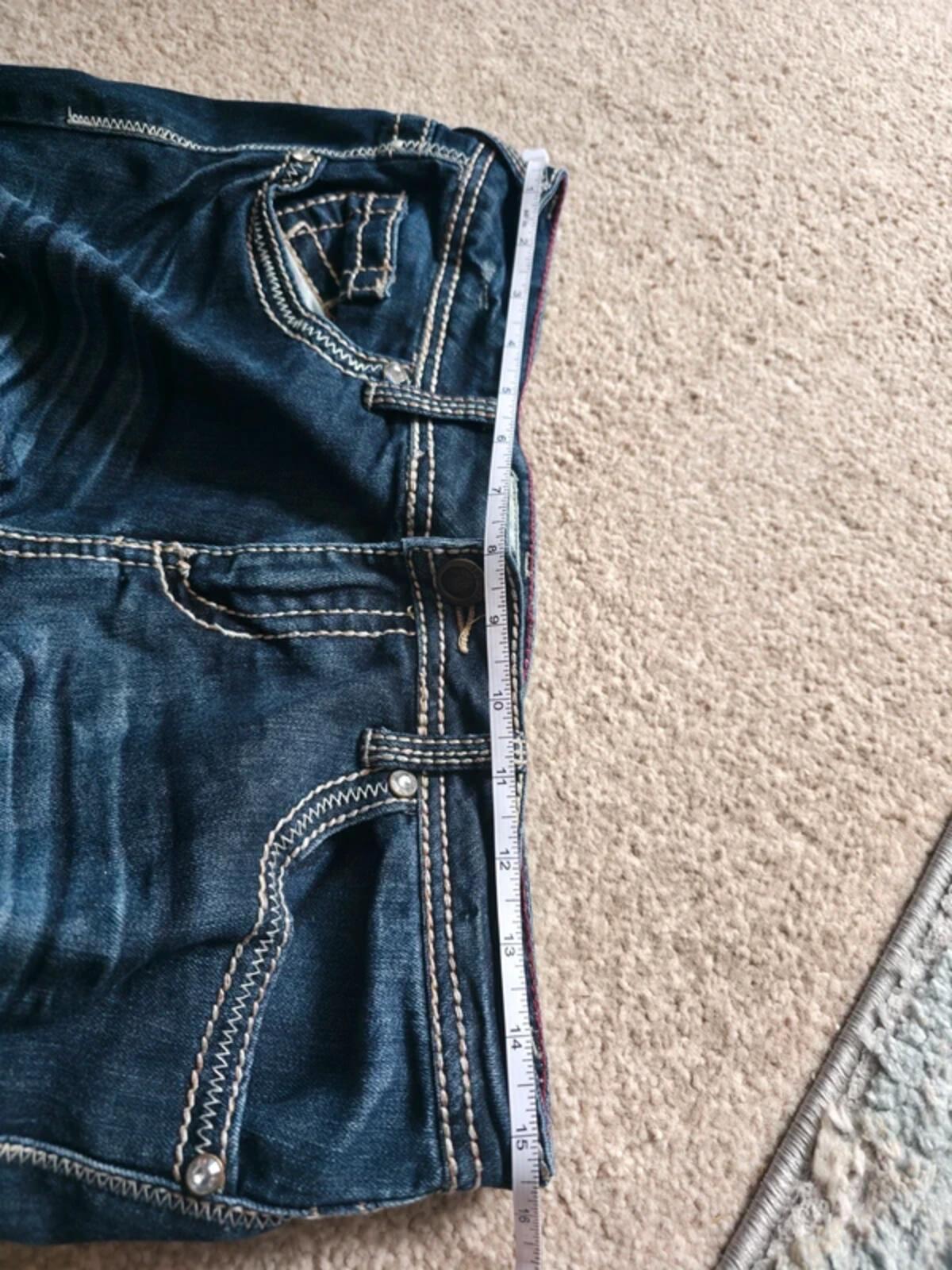1st Kiss Low Rise Cropped Vintage Y2K Jeans UK Size 8/10
