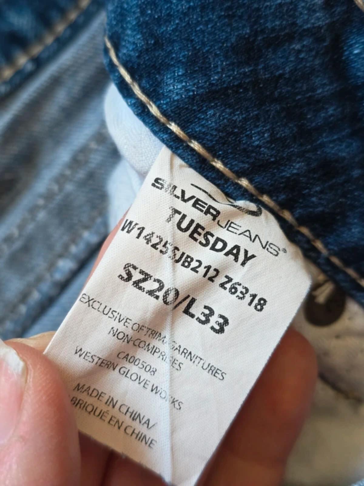 Silver Tuesday Mid Rise Bootcut Jeans UK Size 20