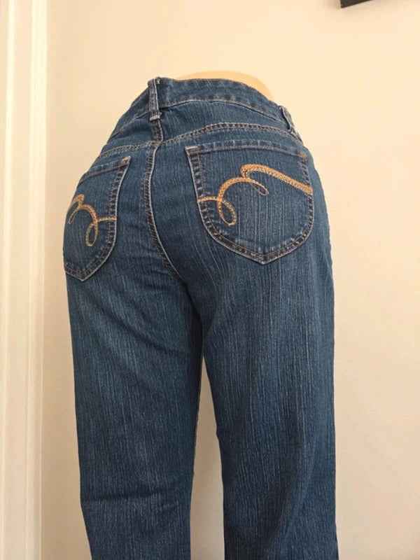 Nine West Vintage Y2K Mid Rise Wide Leg Bootcut Jeans UK Size 10