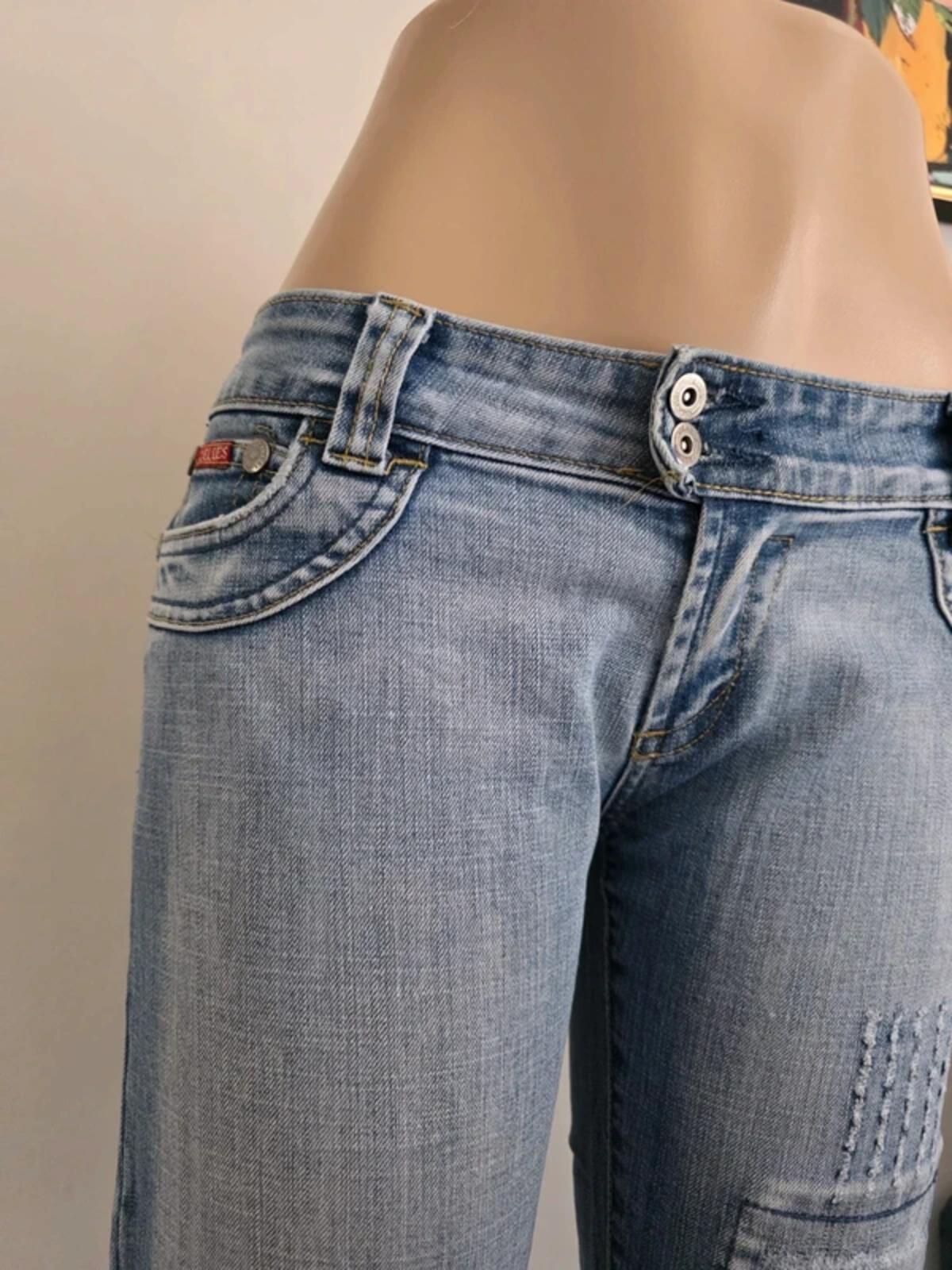 Vintage Y2K 2 Elles Low Rise Flared Jeans UK Size 12 Tall