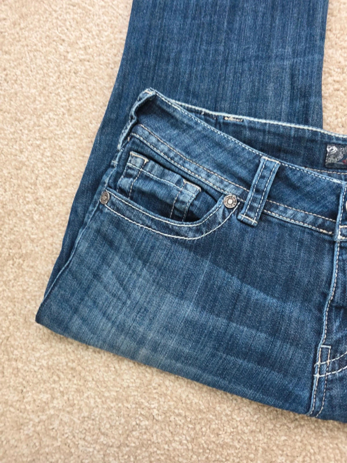 Vintage Y2K Suki Mid Rise Flare Jeans UK Size 12