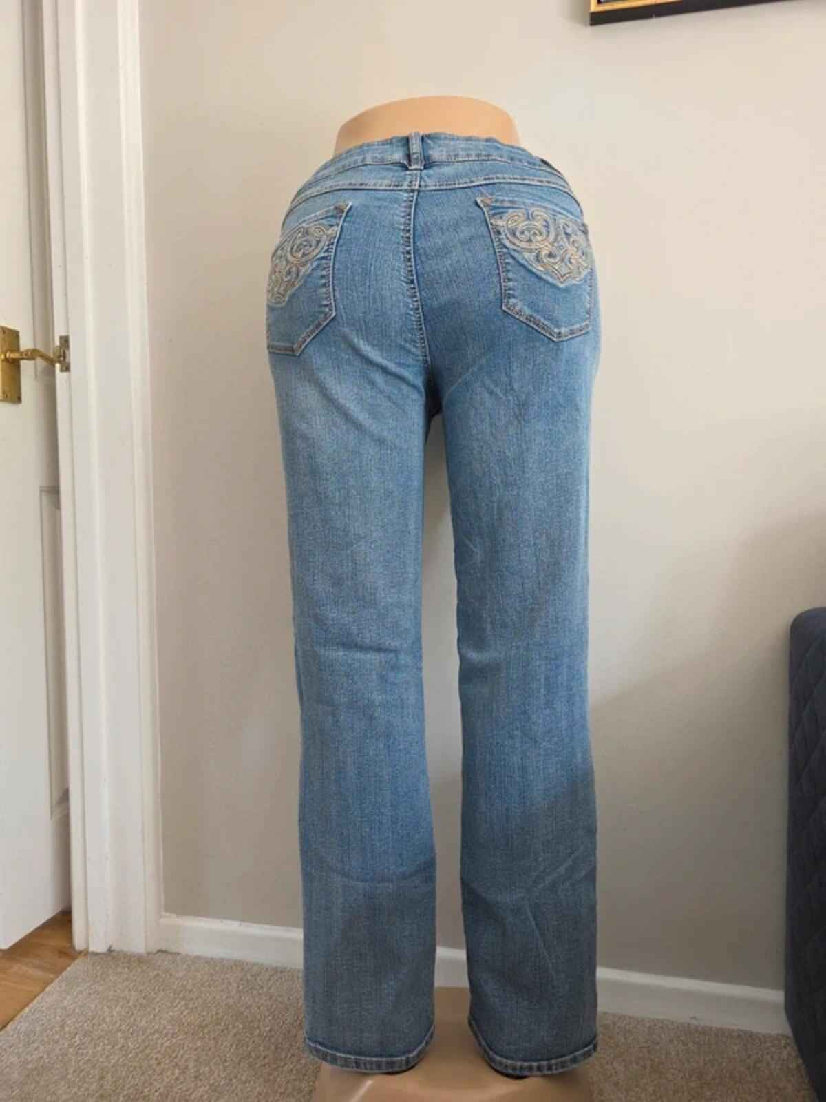 Natural Reflections Vintage Y2K Mid Rise Straight Jeans UK Size 18 Petite