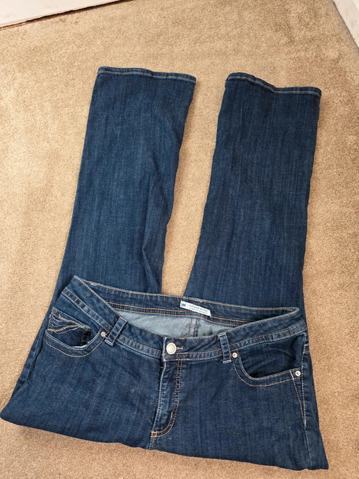 Vintage Y2K Lee Slender Secret Mid Rise Bootcut Jeans UK Size 20