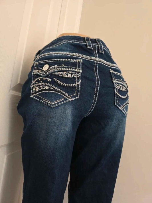 Maurices Mid Rise Bootcut Vintage Y2K Jeans UK Size 20 Tall