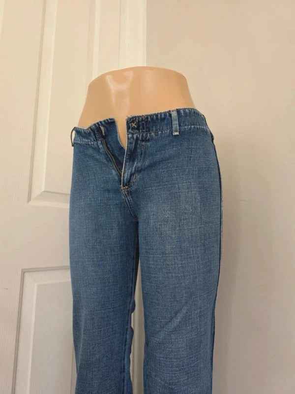 Guess Mid Rise Flared Vintage Y2K Jeans UK Size 6/8 Tall