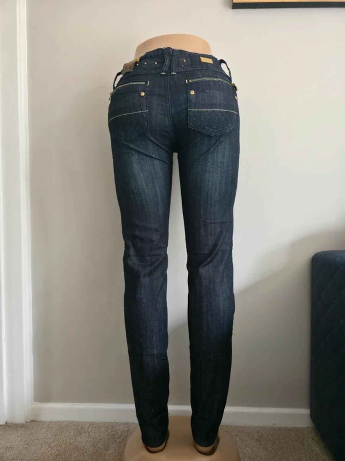Clash Low Rise Skinny Vintage Y2K Jeans UK Size 6