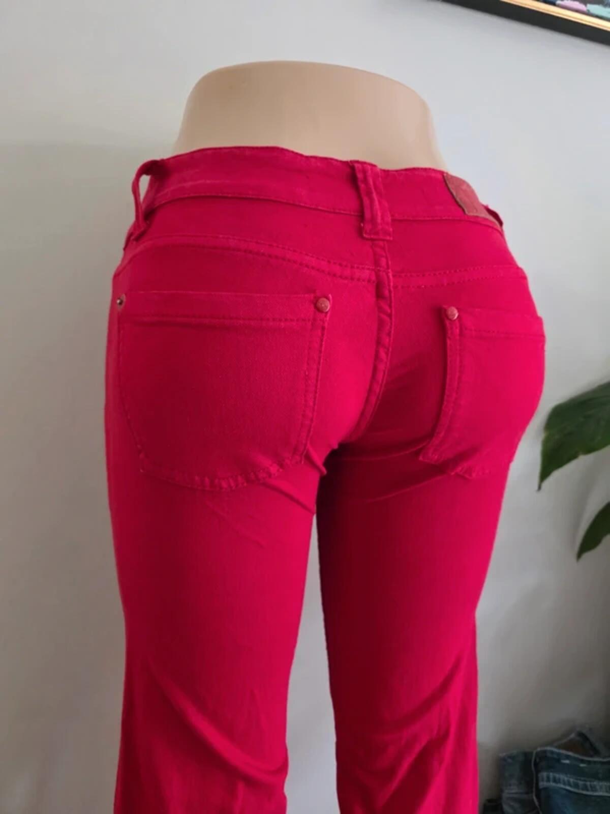 Vintage Y2K Denim Colours Low Rise Wide Leg Jeans UK Size 6 Tall