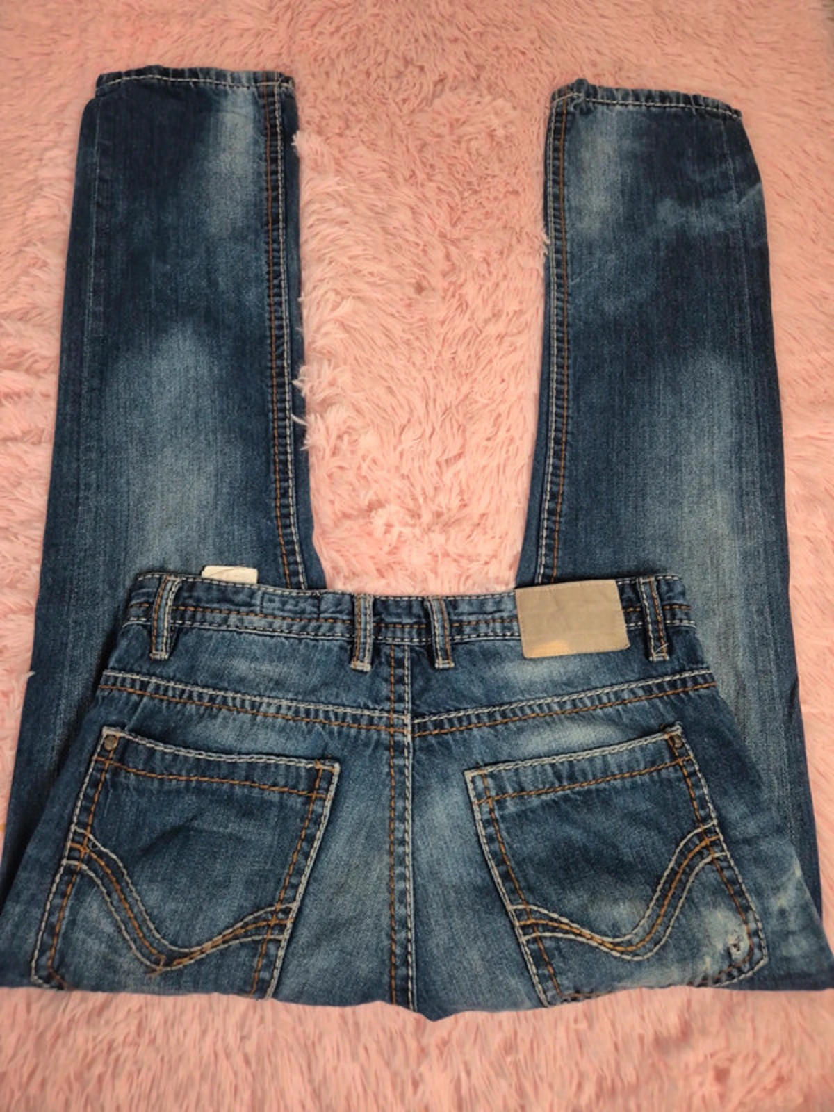 Vintage Y2K Denim 1982 Mid Rise Straight Leg Baggy Jeans UK 12