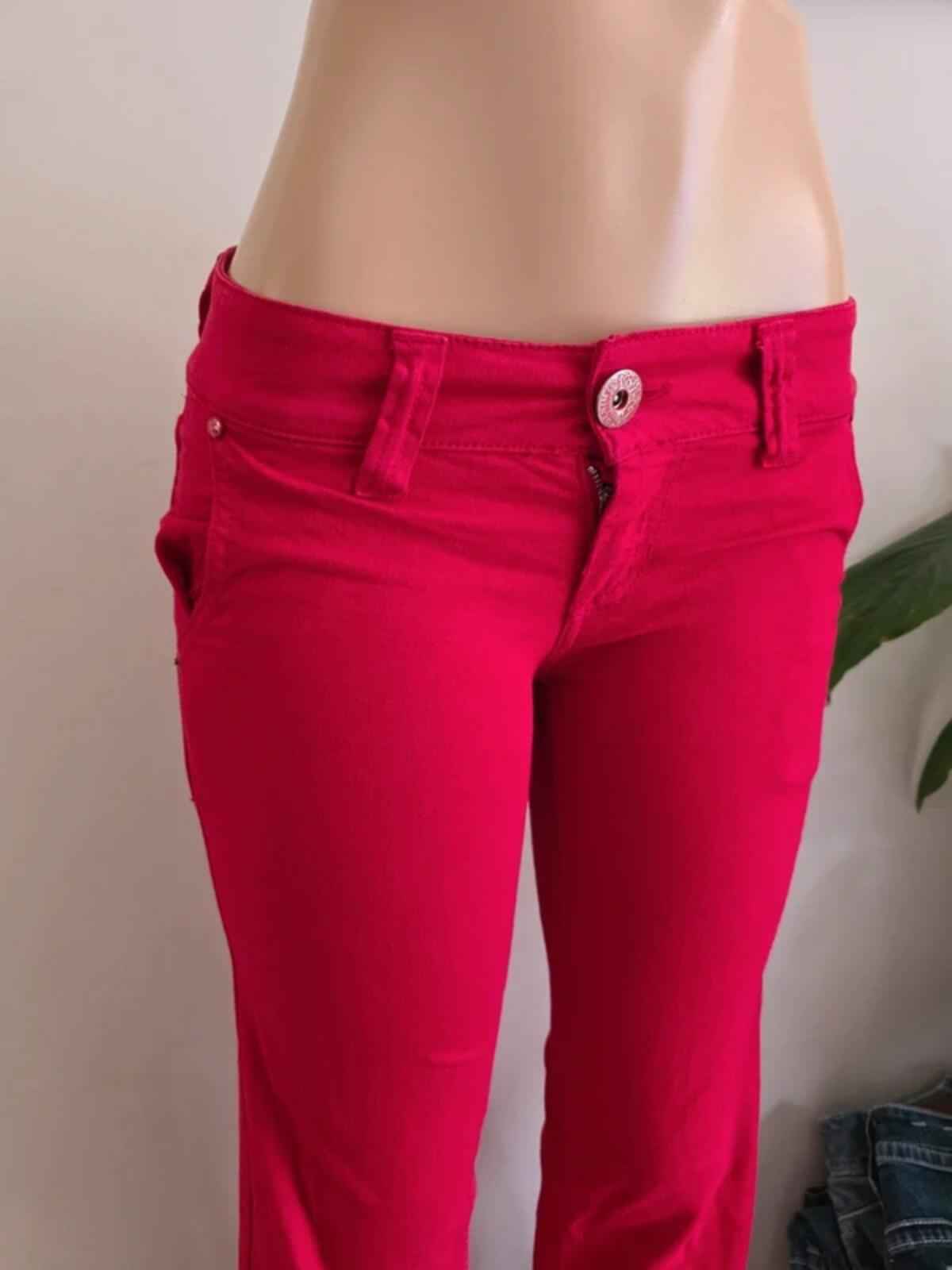 Vintage Y2K Denim Colours Low Rise Wide Leg Jeans UK Size 6 Tall
