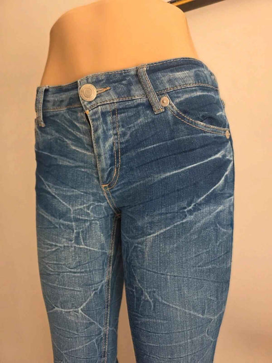 Vintage Y2K Unbranded Mid Rise Cropped Jeans UK Size 8