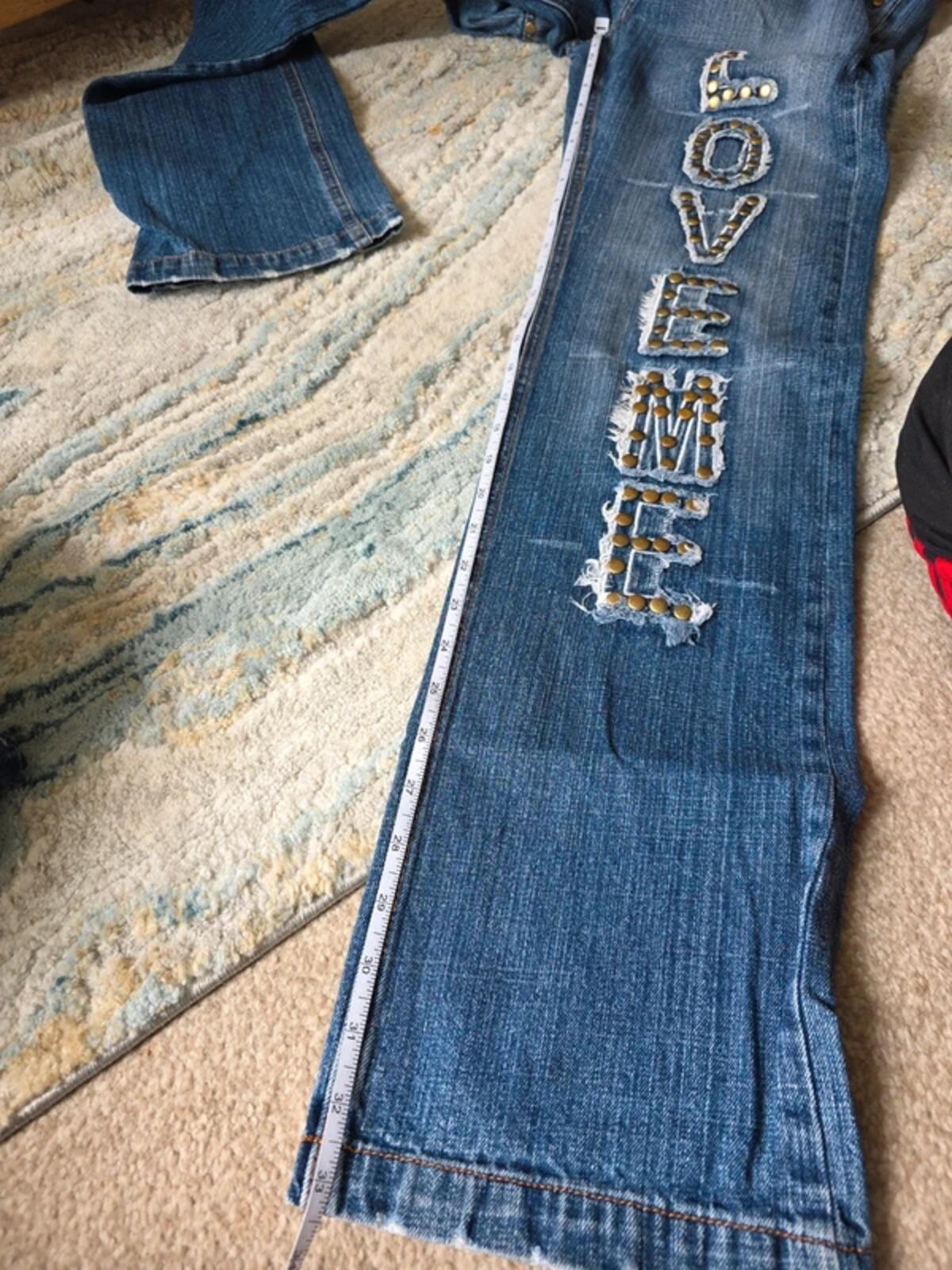 La Virtu Mid Rise Straight Vintage Y2K Jeans UK Size 8/10 Tall