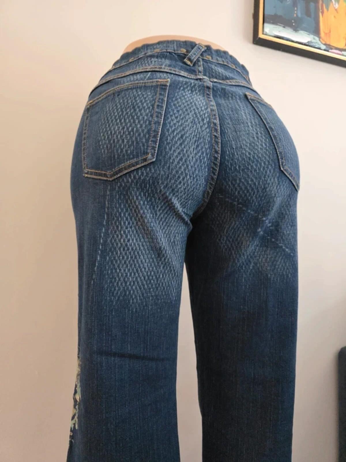 Vintage Y2K Baby Phat High Rise Bootcut Jeans UK Size 12