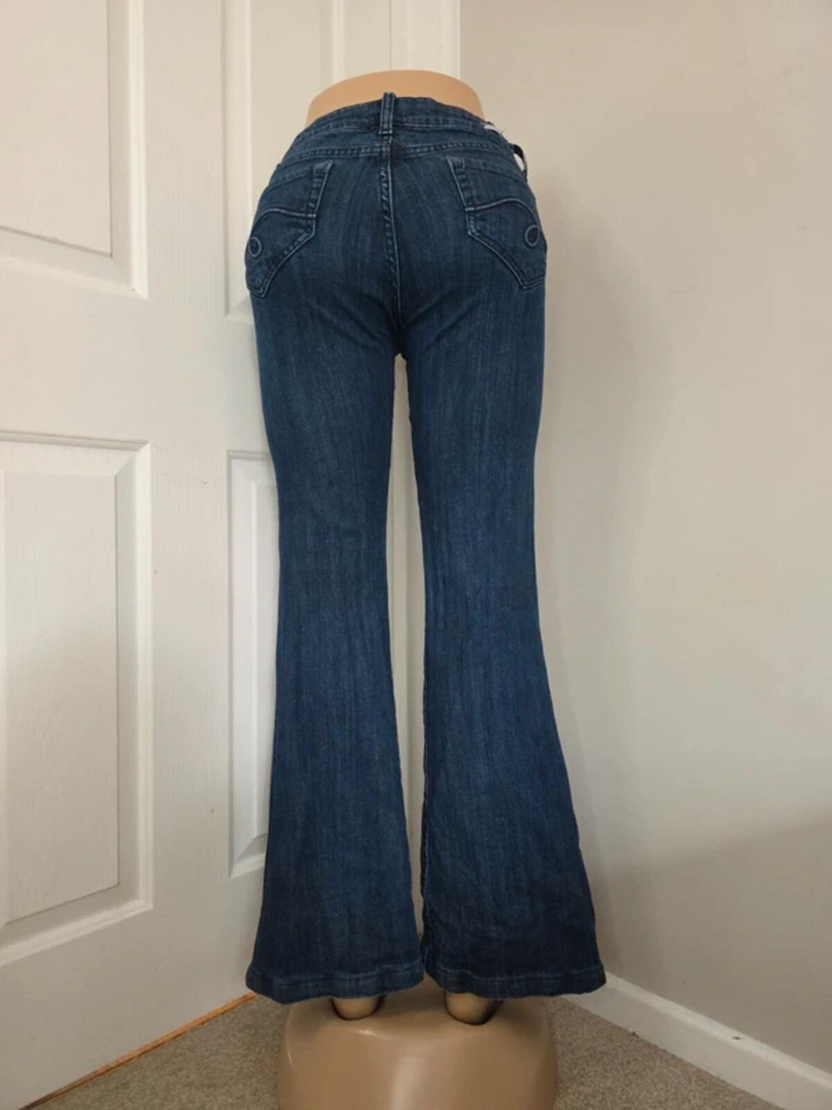 See Thru Soul Low Rise Flared Vintage Y2K Jeans UK Size 8