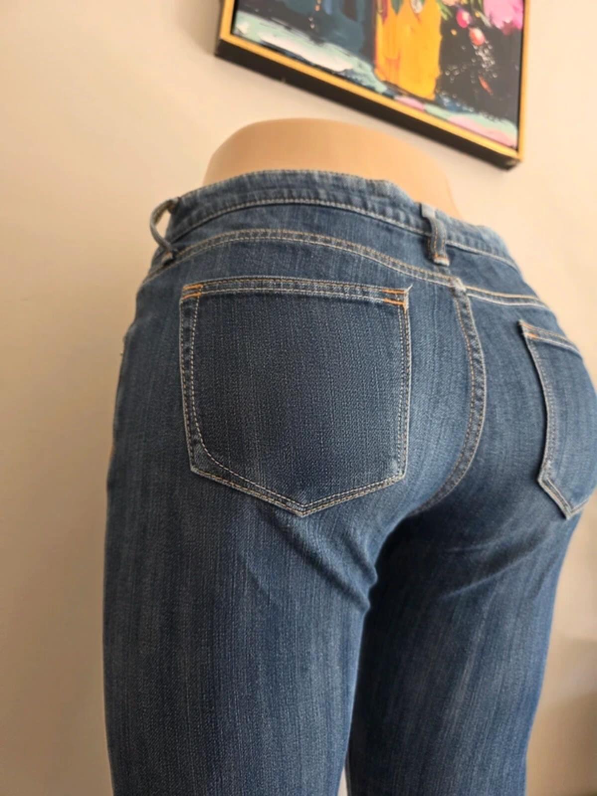Vintage Y2K G.U. Mid Rise Cropped Jeans UK Size 8 tall