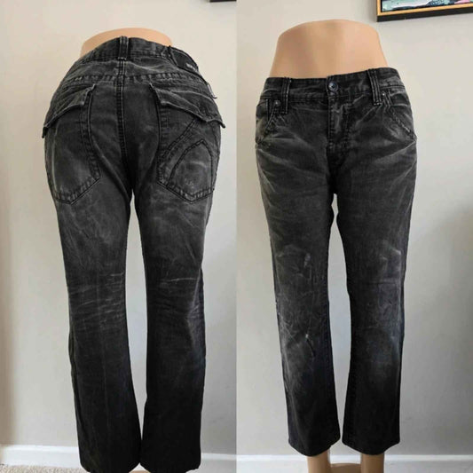 Buckaroo Mid Rise Slim Cropped Vintage Y2K Jeans UK Size 16