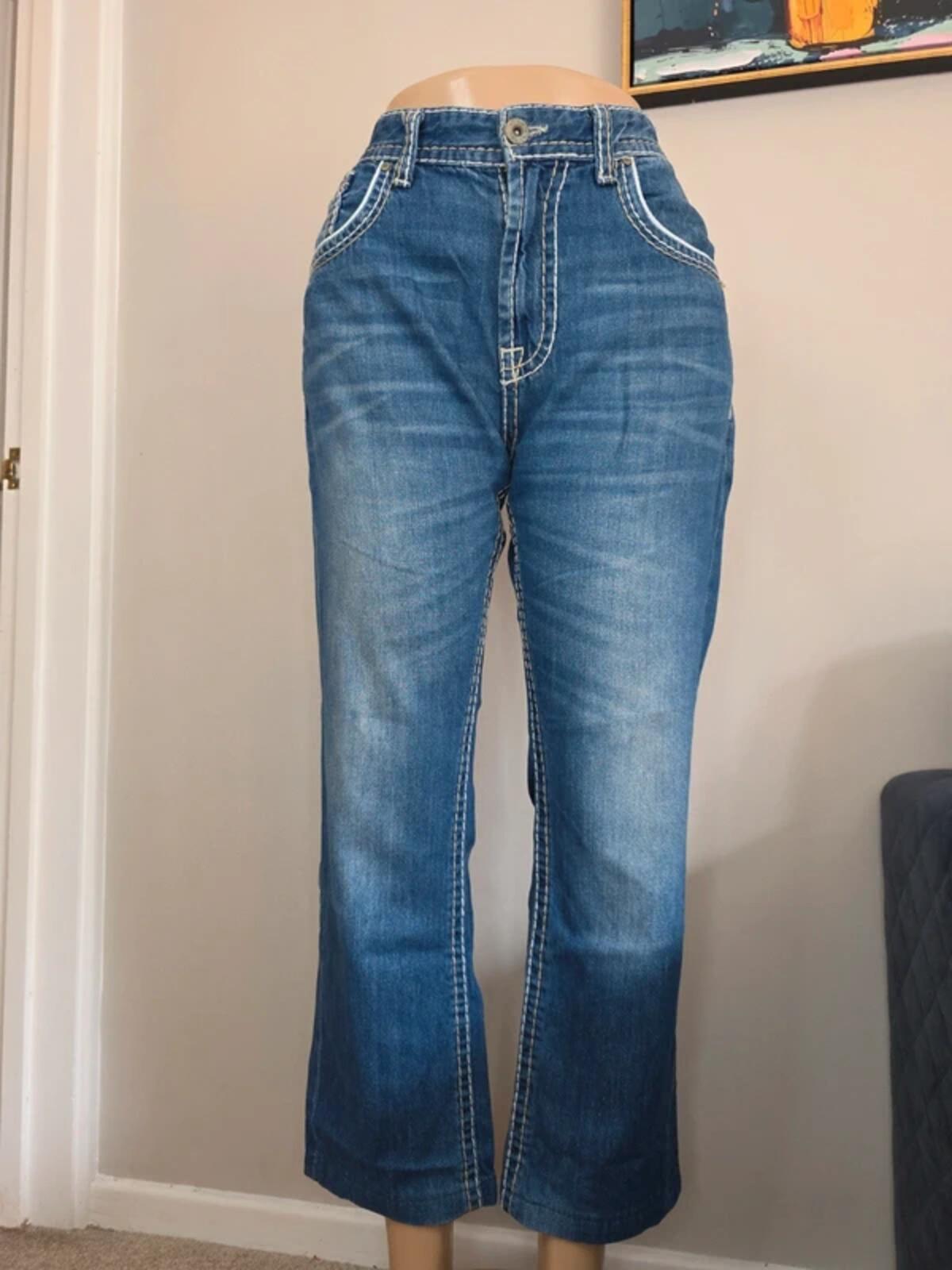 Denim 1982 Vintage Y2K High Rise Straight Leg Jeans UK Size 14 Petite
