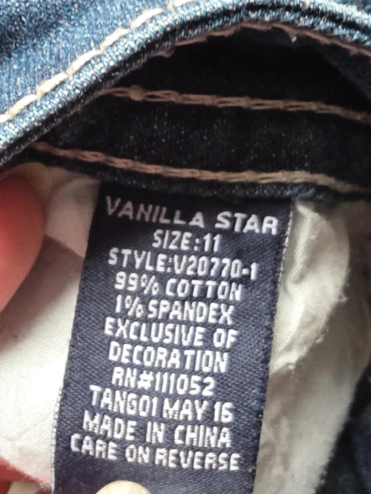 Vintage Y2K Vanilla Star Mid Rise Skinny Jeans UK Size 12