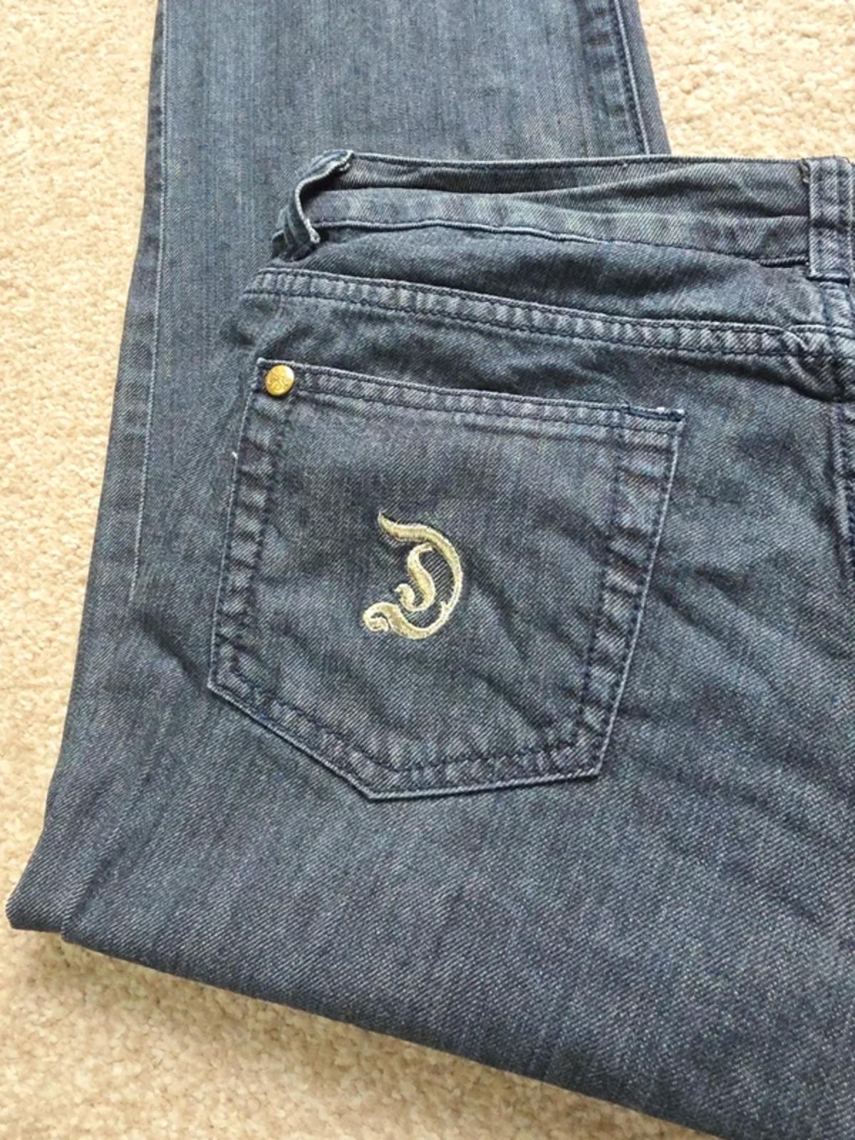 Vintage Y2K Della Palma Mid Rise Straight Jeans UK Size 16 Tall