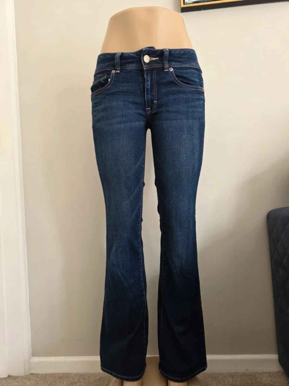 Vintage Y2K American Eagle Low Rise Bootcut Jeans UK Size 8