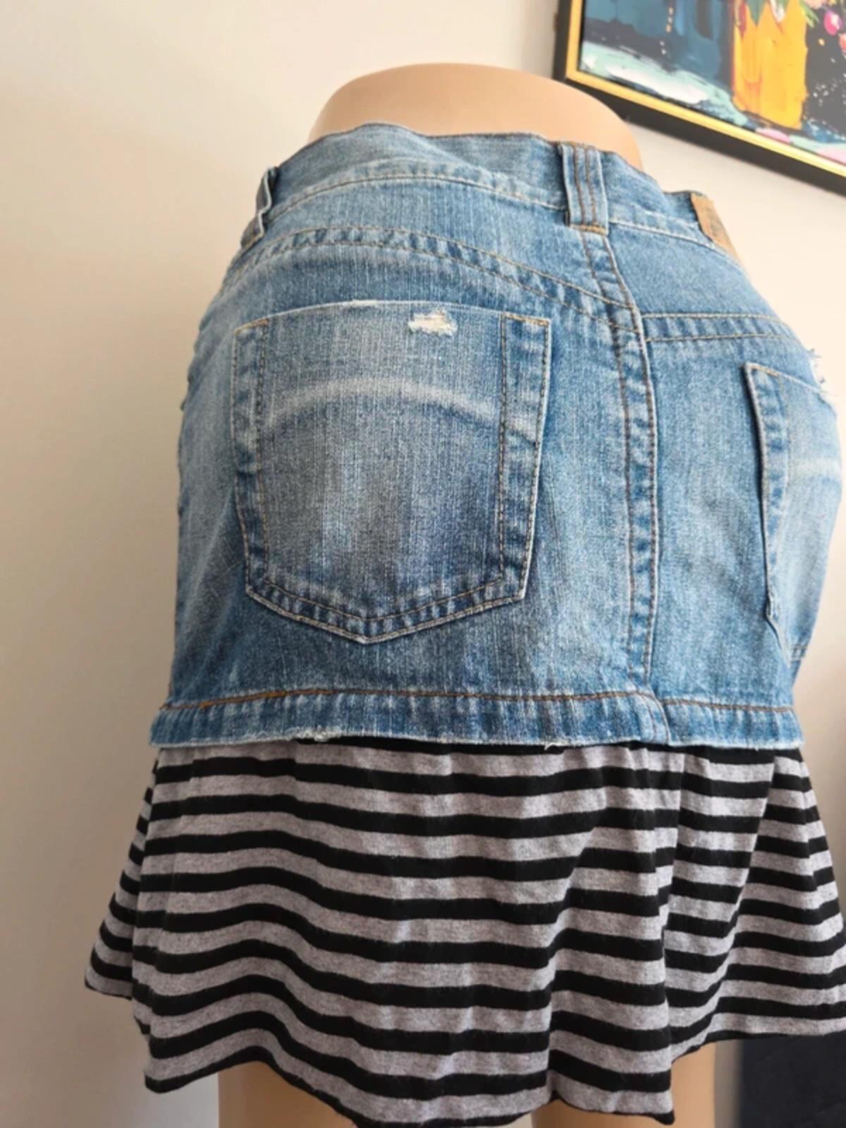 Terranova Vintage Y2K Low Rise Denim Mini Skirt UK Size 8/10