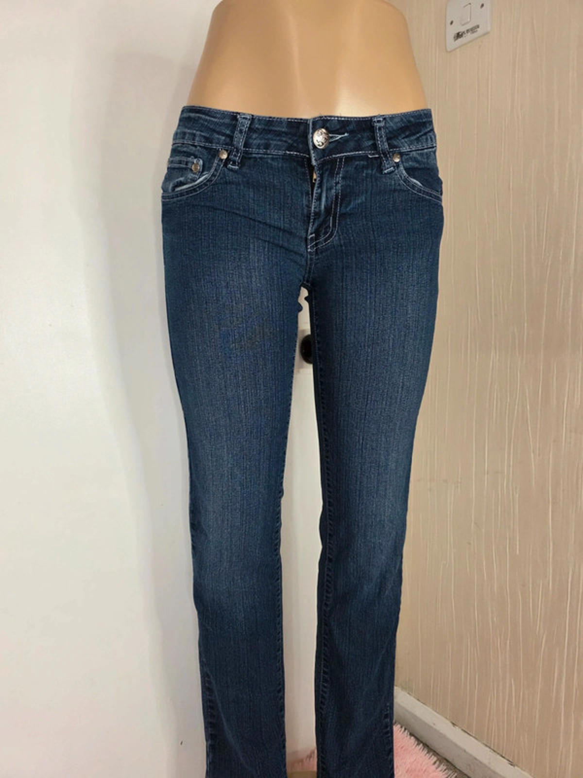 Y2K Give Me 5ive Super Low Rise Bootcut Jeans UK Size 8