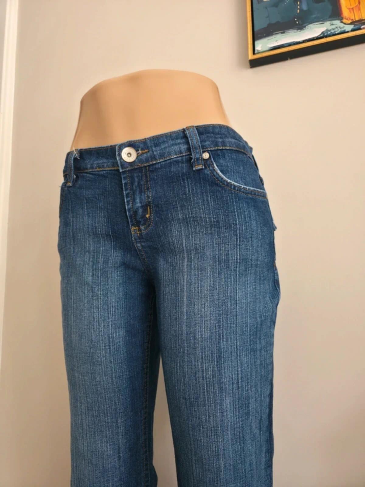 L.e.i Low Rise Relaxed Flared Vintage Y2K Jeans UK Size 12/14