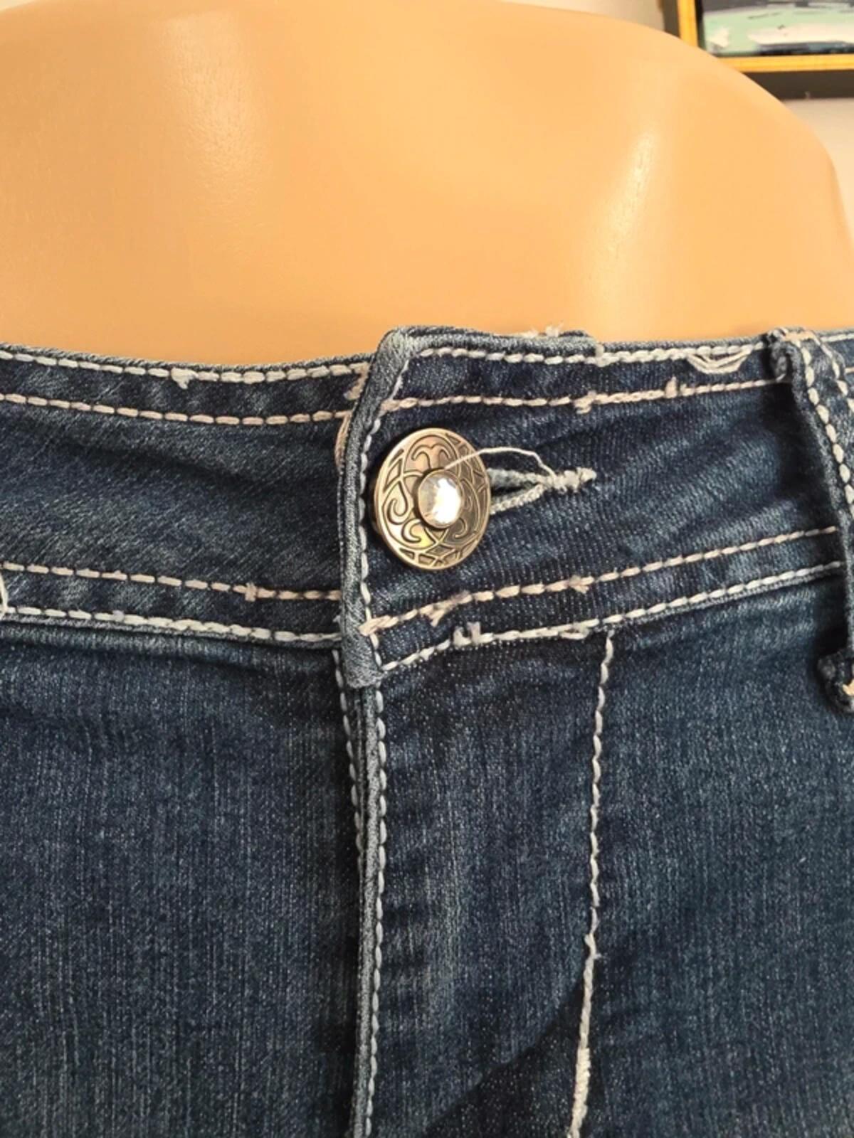 Natural Reflections Mid Rise Blingy Bootcut Vintage Y2K Jeans UK Size 12