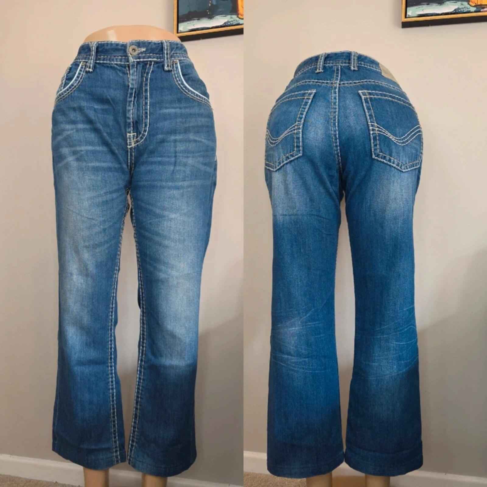 Denim 1982 Vintage Y2K High Rise Straight Leg Jeans UK Size 14 Petite
