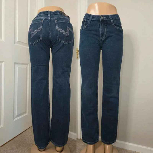 Gut Feeling Mid Rise Straight Leg Vintage Y2K Jeans UK Size 8