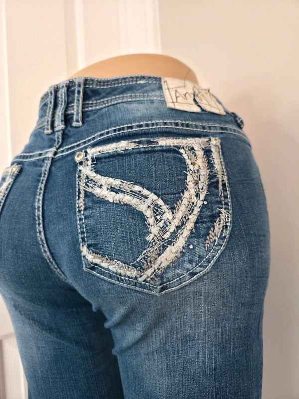 Ariya Low to Mid Rise Bootcut Vintage Y2K Jeans UK Size 12
