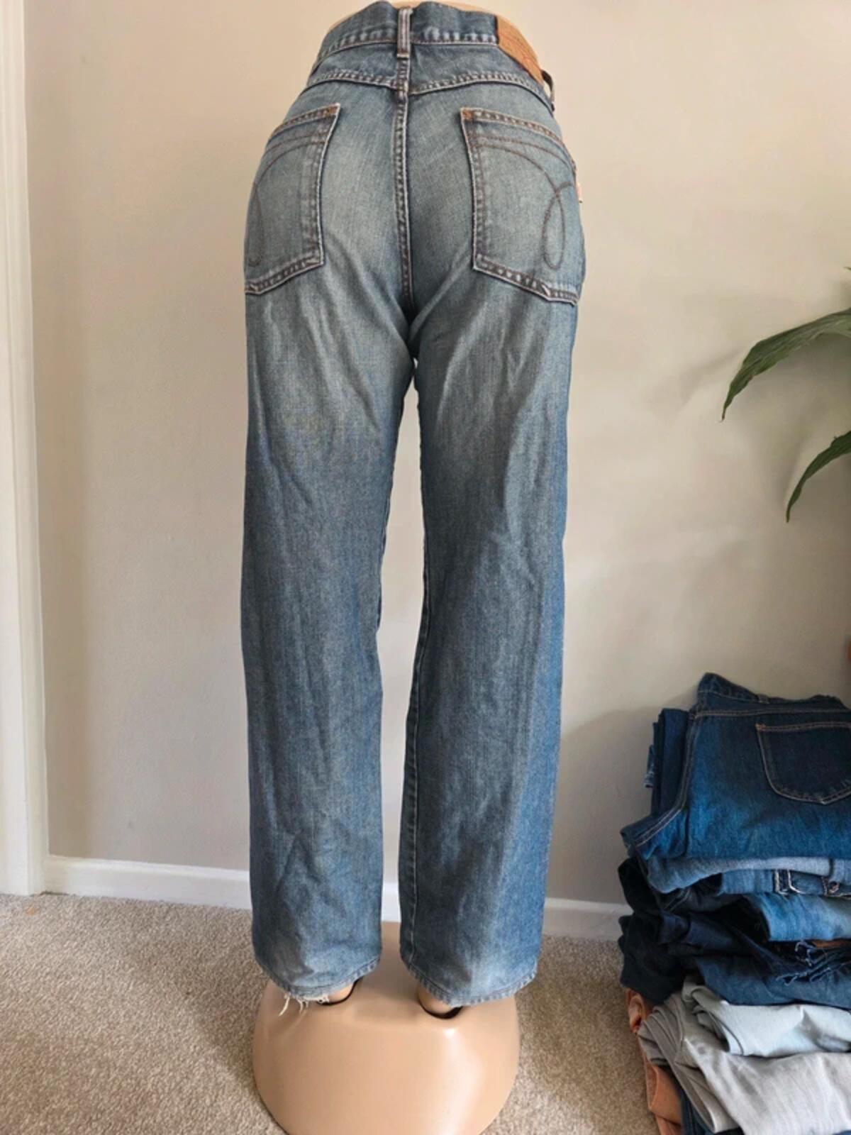 Vintage Y2K Calvin Klein High Rise Baggy Jeans UK Size 12/14