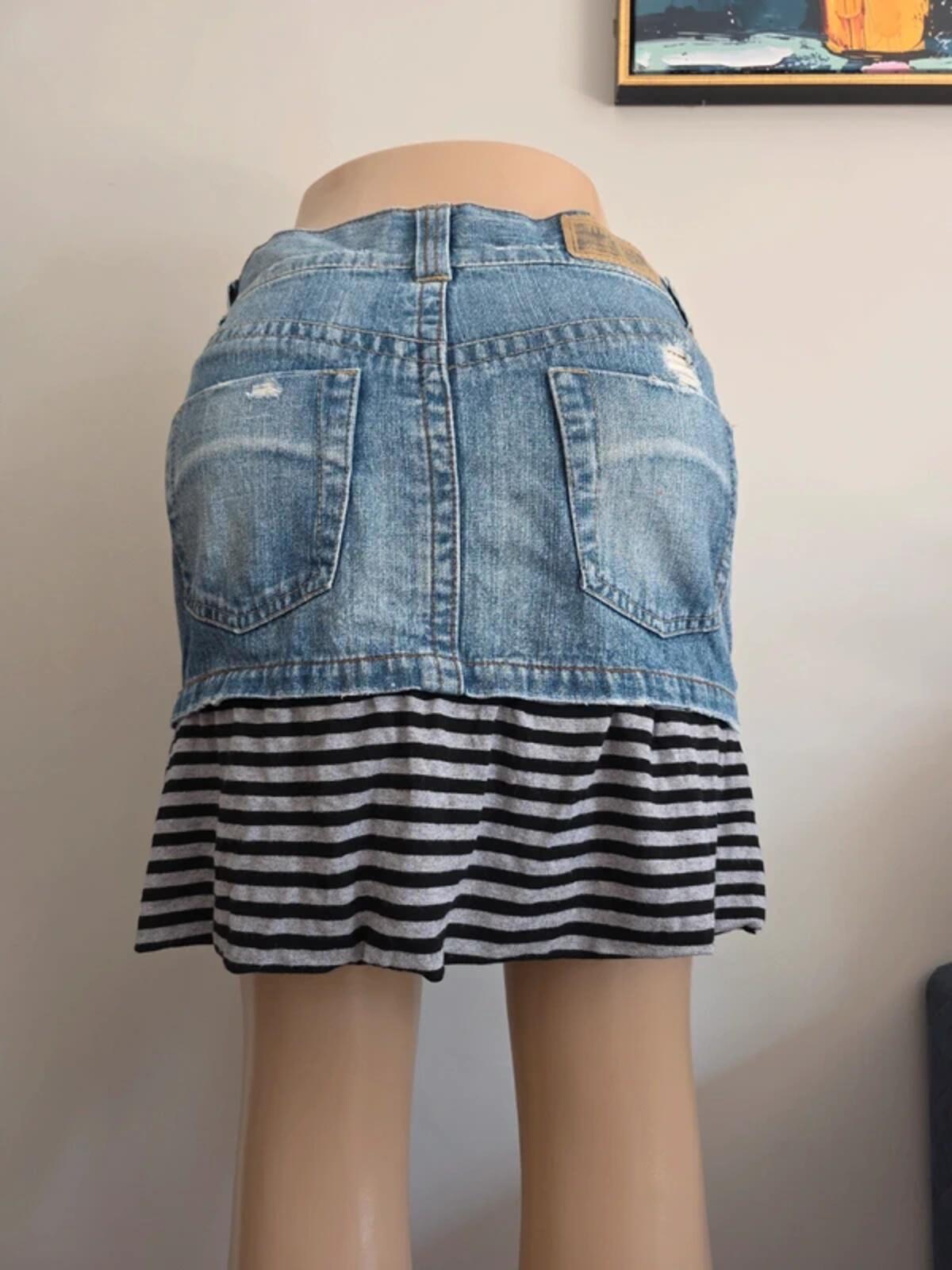 Terranova Vintage Y2K Low Rise Denim Mini Skirt UK Size 8/10