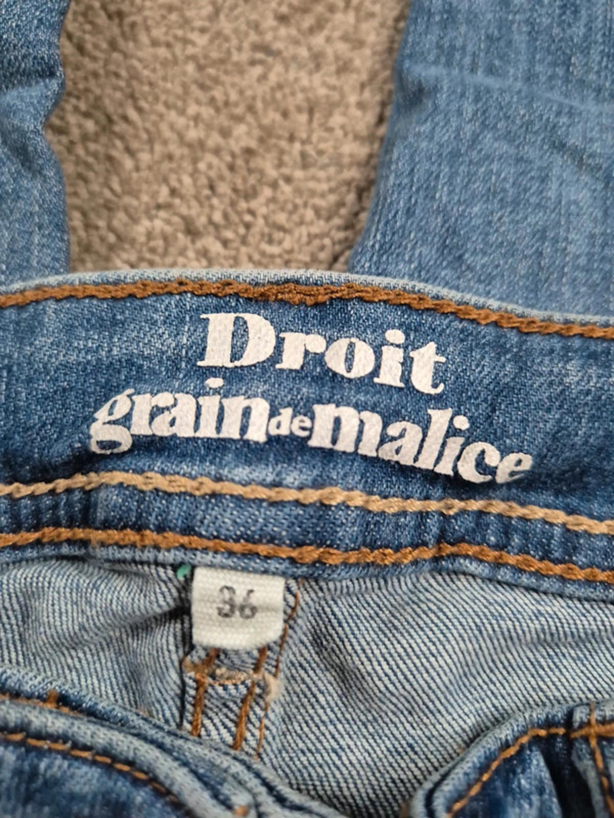 Grain de Malice Droit Jeans – Mid Rise Straight Leg (UK 8) '