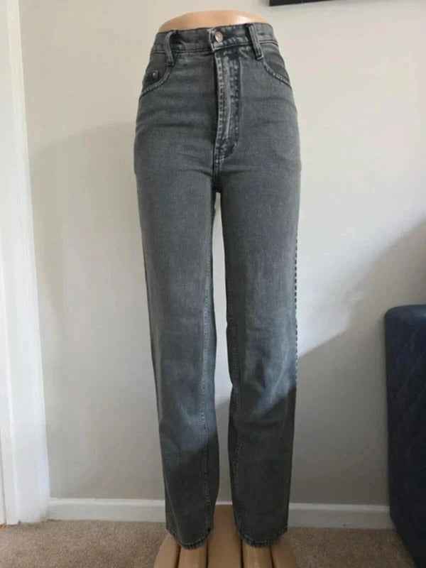 Vintage Y2K High Rise Straight Leg Jeans UK Size 8