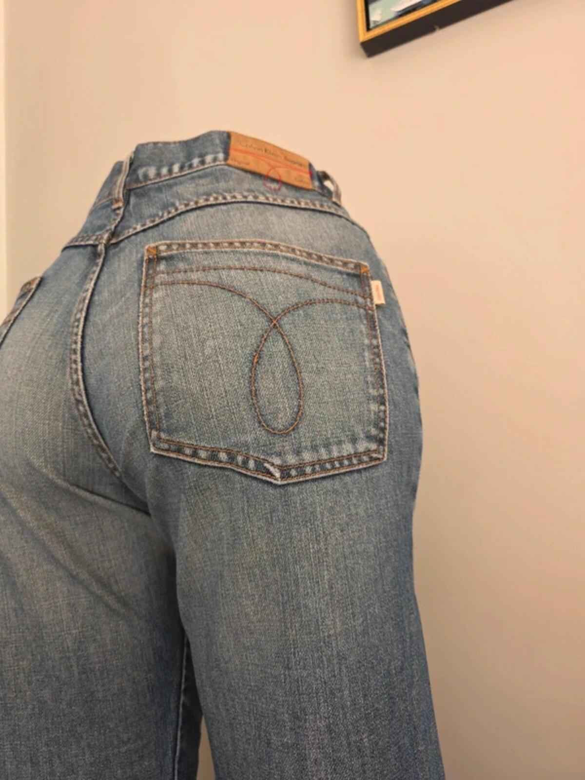 Calvin Klein High Rise Baggy Vintage Y2K Jeans UK Size 12/14 Tall