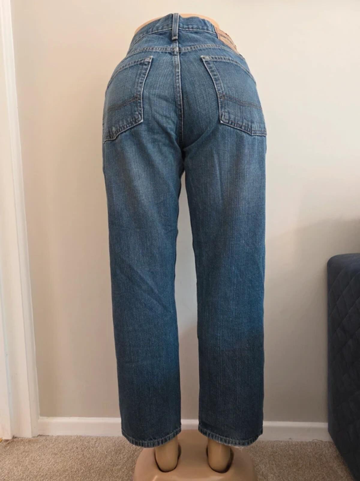 Tommy Hilfiger High Rise Straight Relaxed Vintage Y2K Jeans UK Size 16 Petite