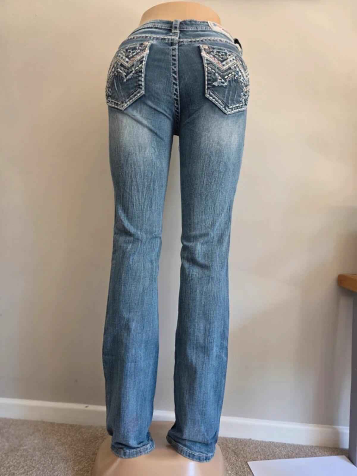 Vintage Y2K Grace in LA Mid Rise Bootcut Jeans UK Size 6 Tall