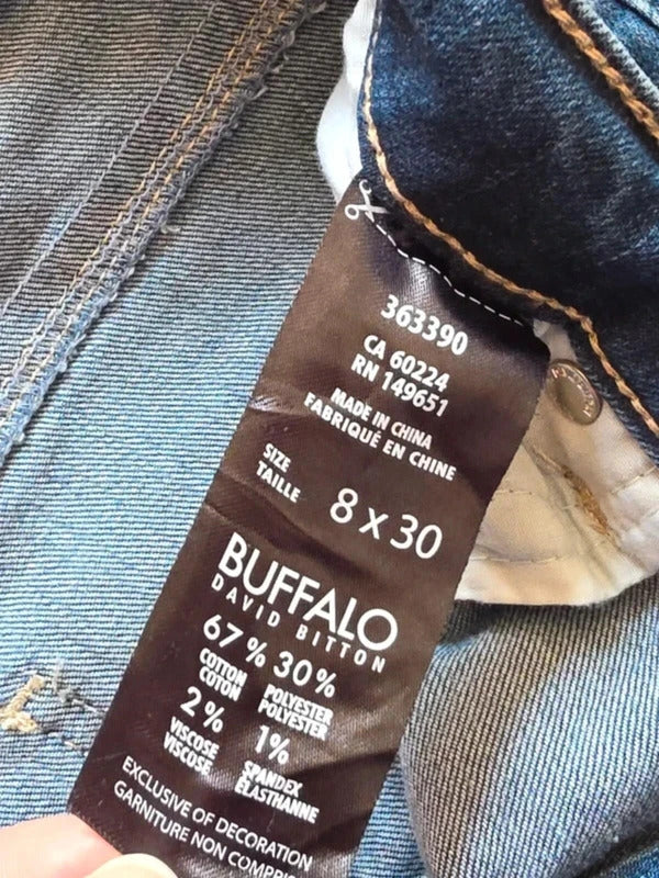 Buffalo David Bitton Vintage Y2K Mid Rise Straight Jeans UK Size 10