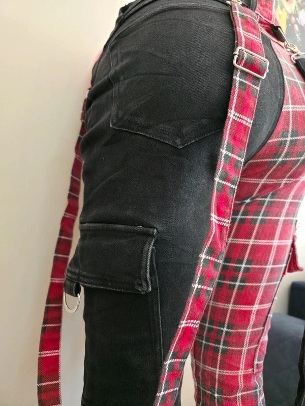 HT Denim Stinger Mid Rise Skinny Cargo Jeans UK Size 10/12