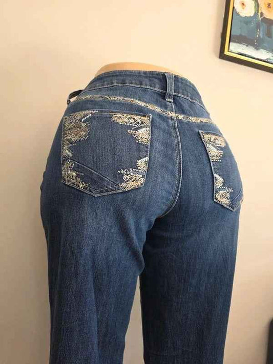 Maurices Mid Rise Bootcut Vintage Y2K Jeans UK Size 14 Tall