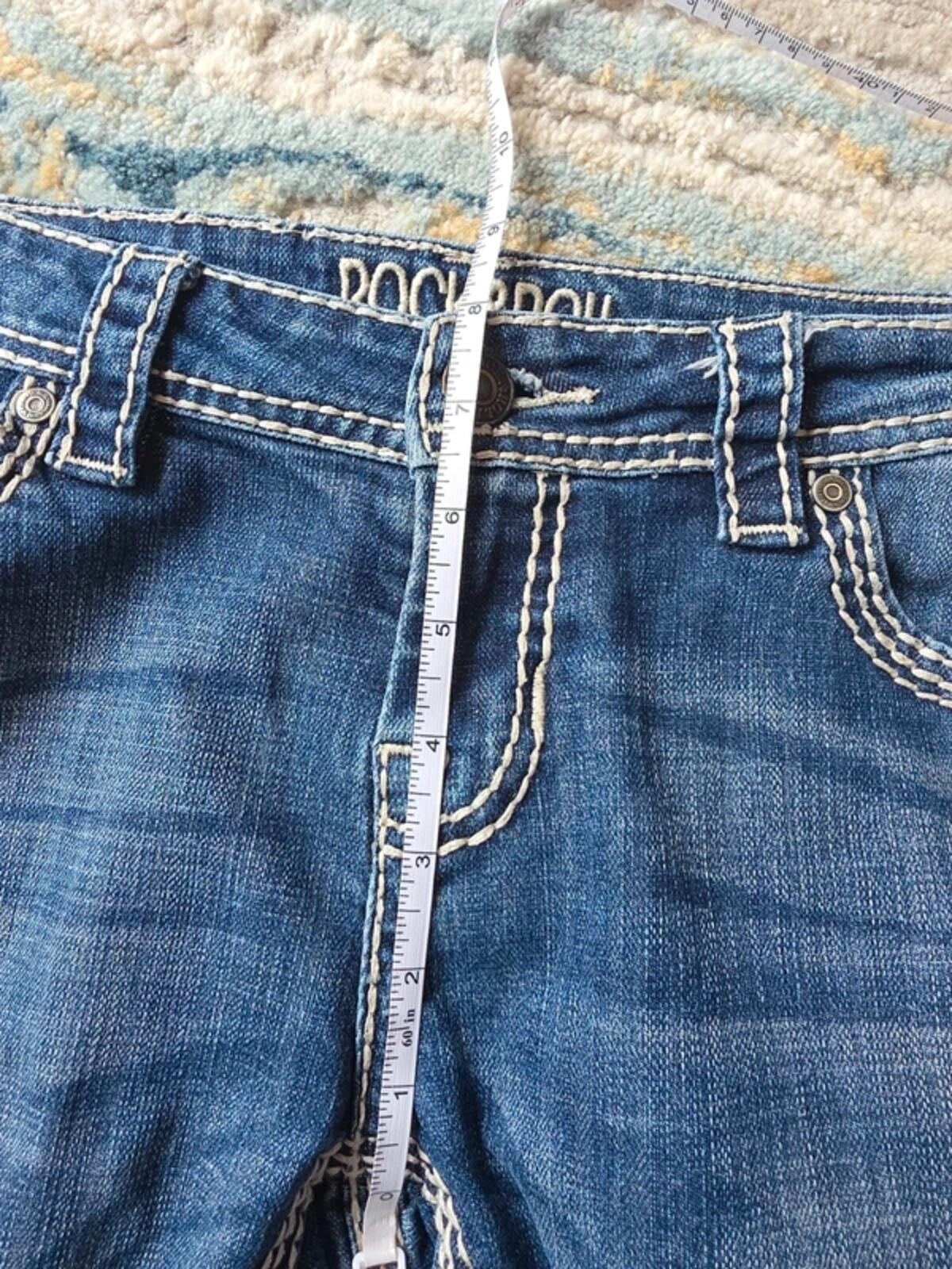 Rock & Roll Cowgirl Low Rise Relaxed Bootcut Vintage Y2K Jeans UK Size 8/10 Tall