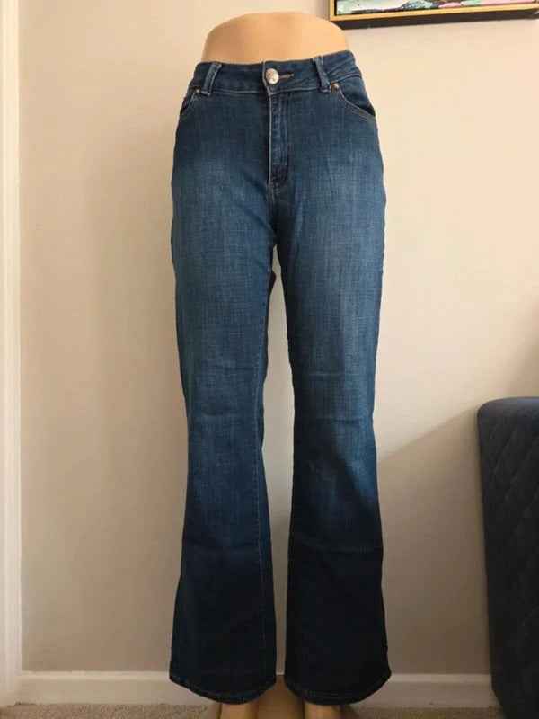 Lee Mid Rise Bootcut Vintage Y2K Jeans UK Size 10/12