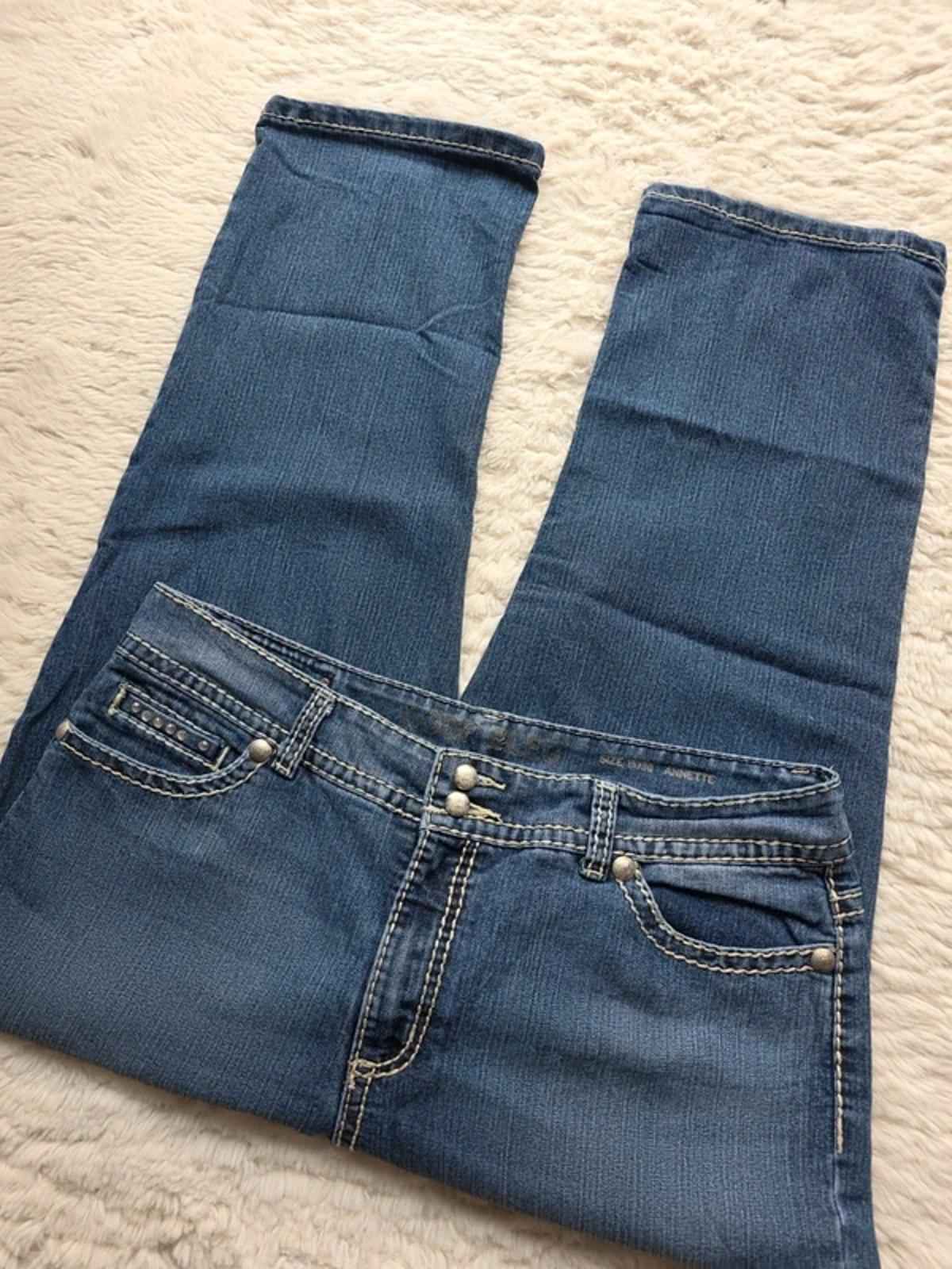 Vintage Y2K Code Bleu Low Rise Cropped Bootcut Jeans UK 16