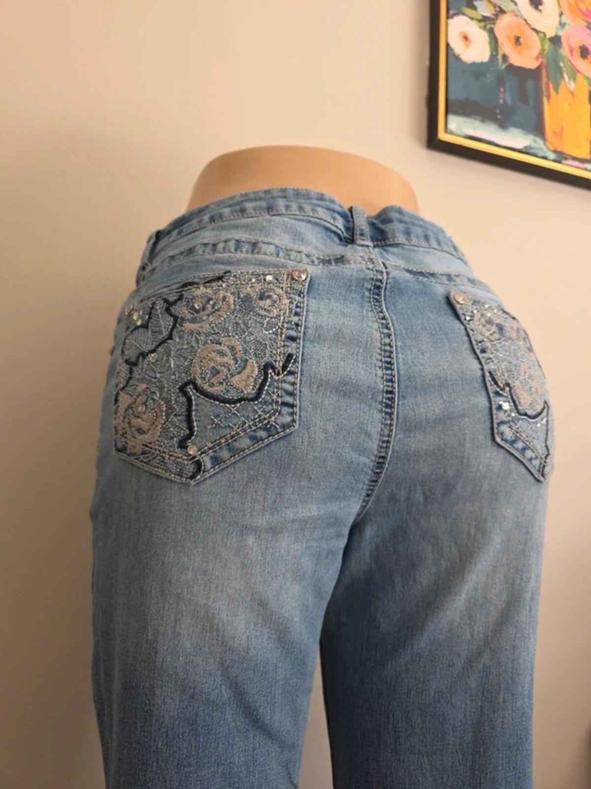 Earl Petite Mid Rise Bootcut Vintage Y2K Jeans UK Size 12