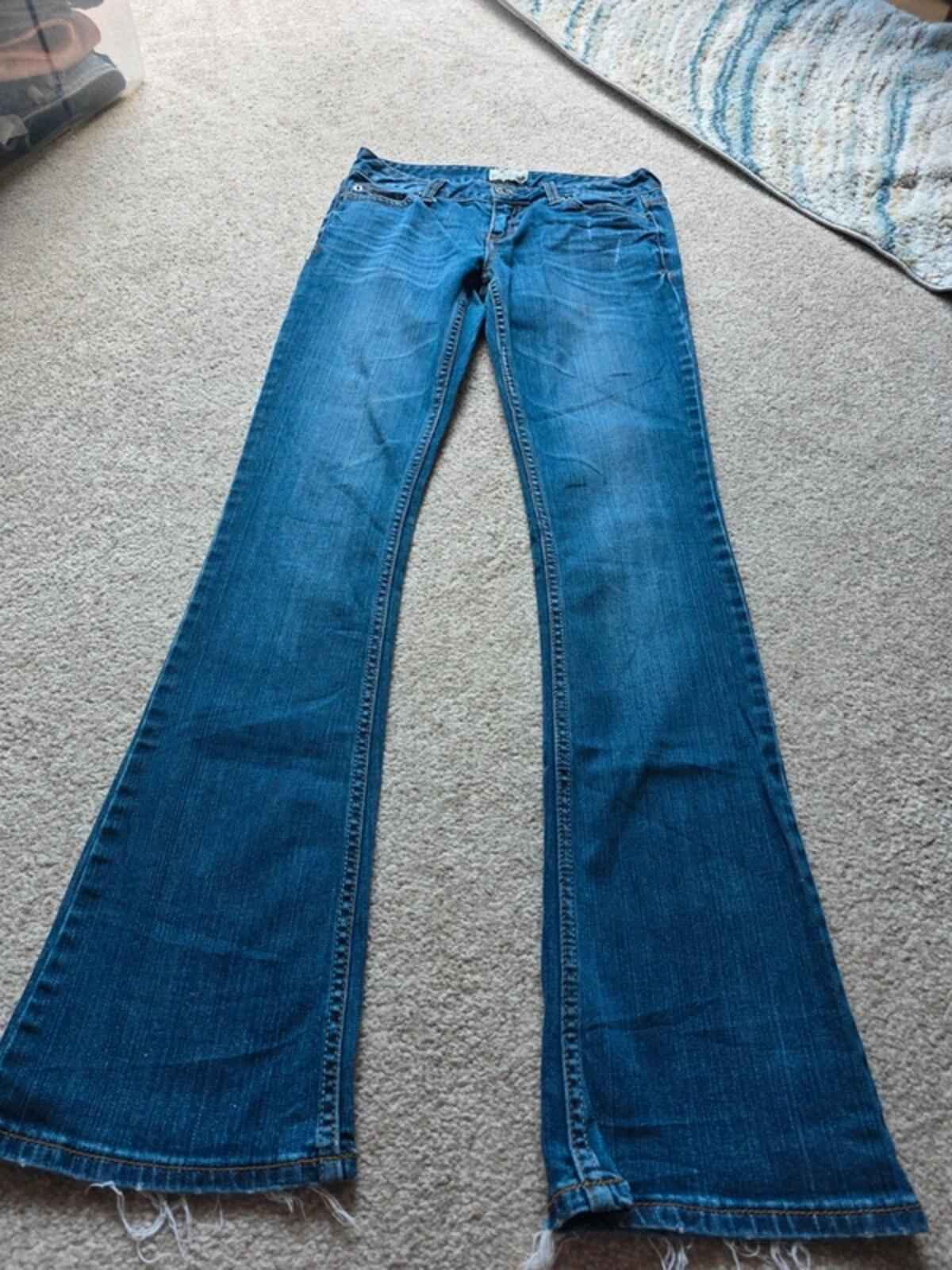 Vintage Y2K Aeropostale Ultra Low Rise Bootcut Jeans UK Size 4