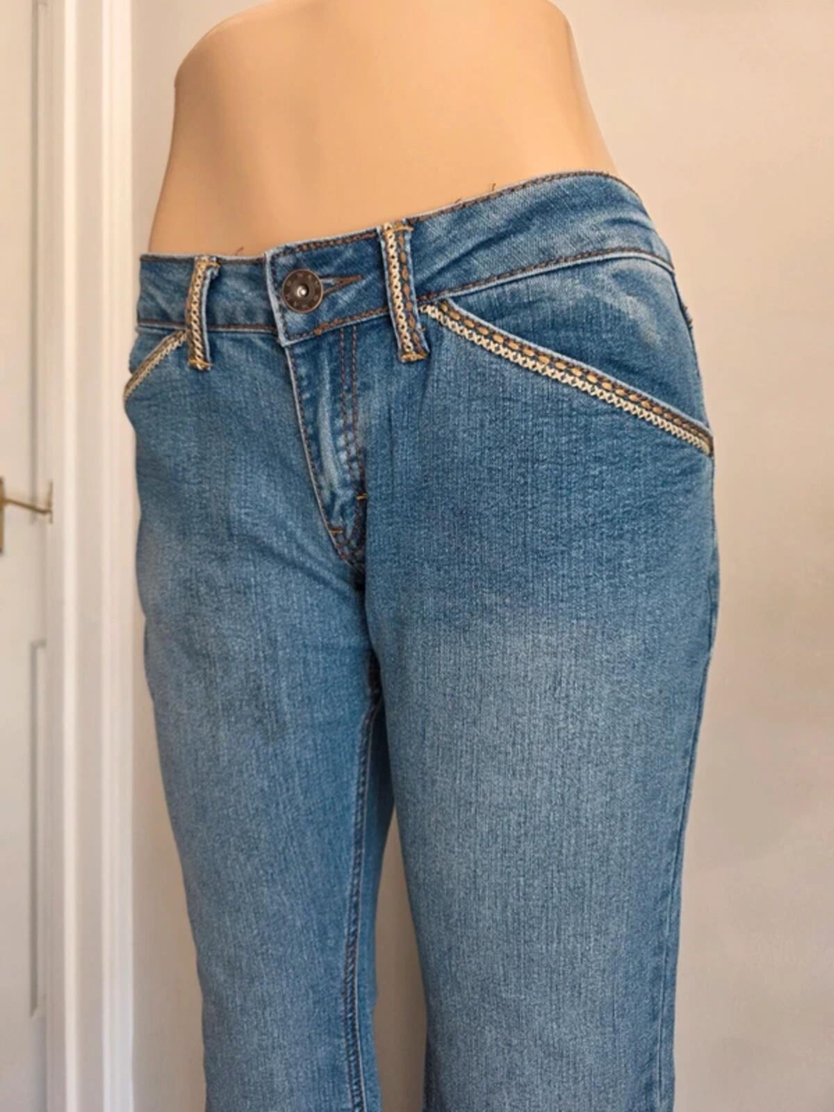 Vintage Y2K Wam Low Rise Slight Bootcut Jeans UK Size 12