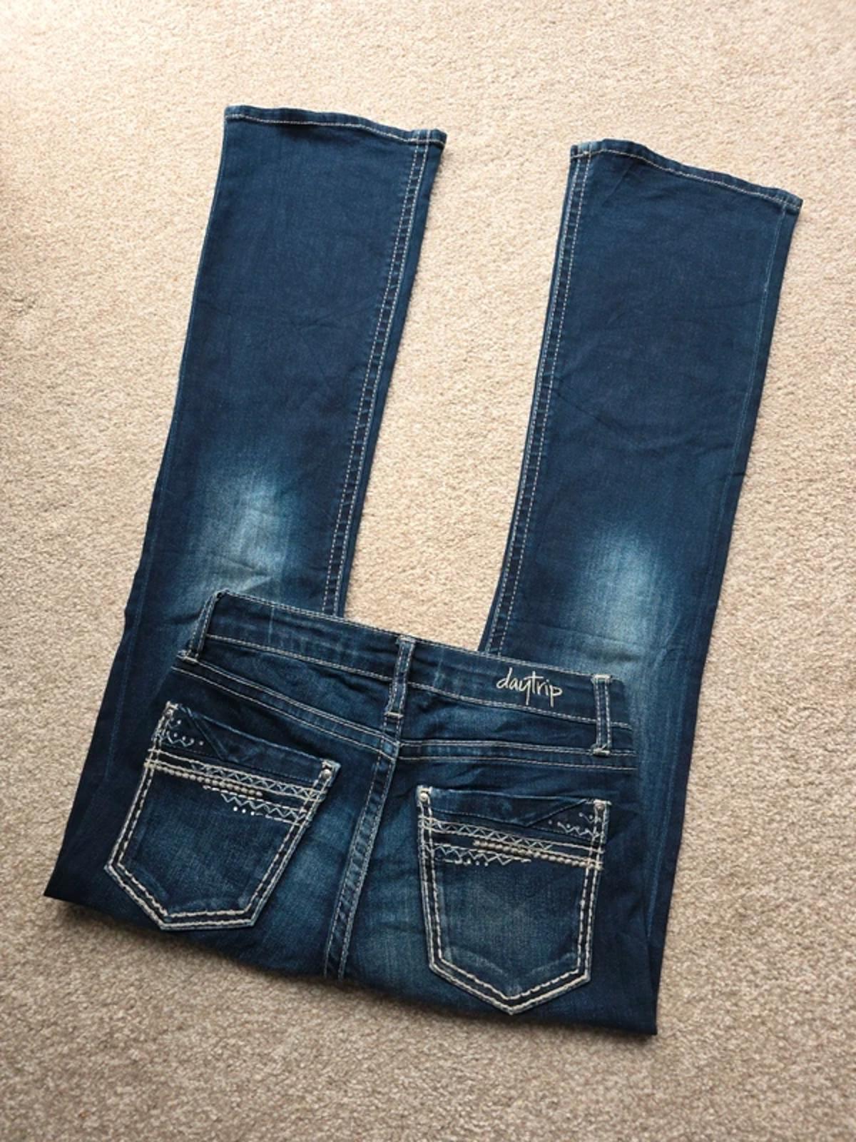 Vintage Y2K Daytrip Ultra Low Rise Bootcut Jeans UK Size 8 Petite