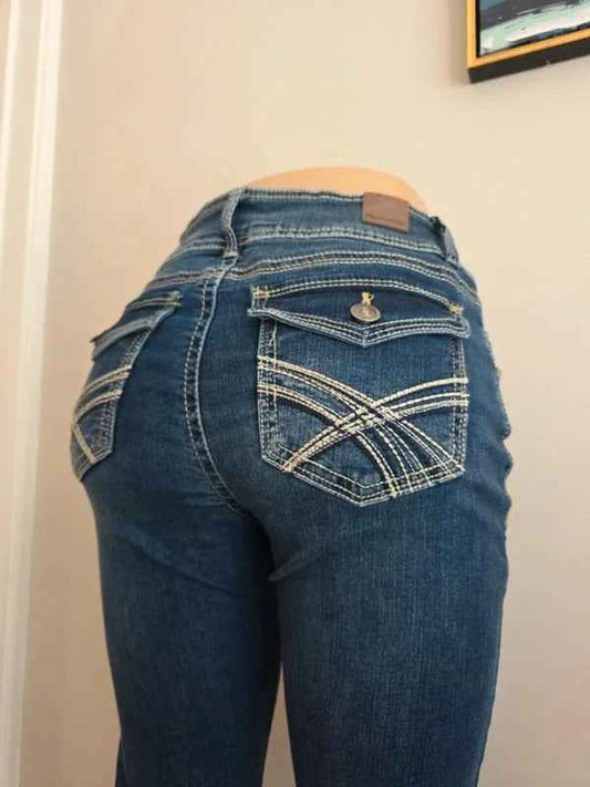 Wallflower Mid Rise Bootcut Vintage Y2K Jeans UK Size 10/12 Petite